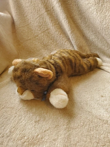 Vtg Ty Classic SPICE The Cat Plush 15" Stuffed Animal Blue Ribbon 1997 striped