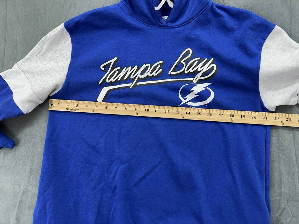 Tampa Bay Lightning Hooded Sweatshirt Mens Size Small Blue NHL Hockey