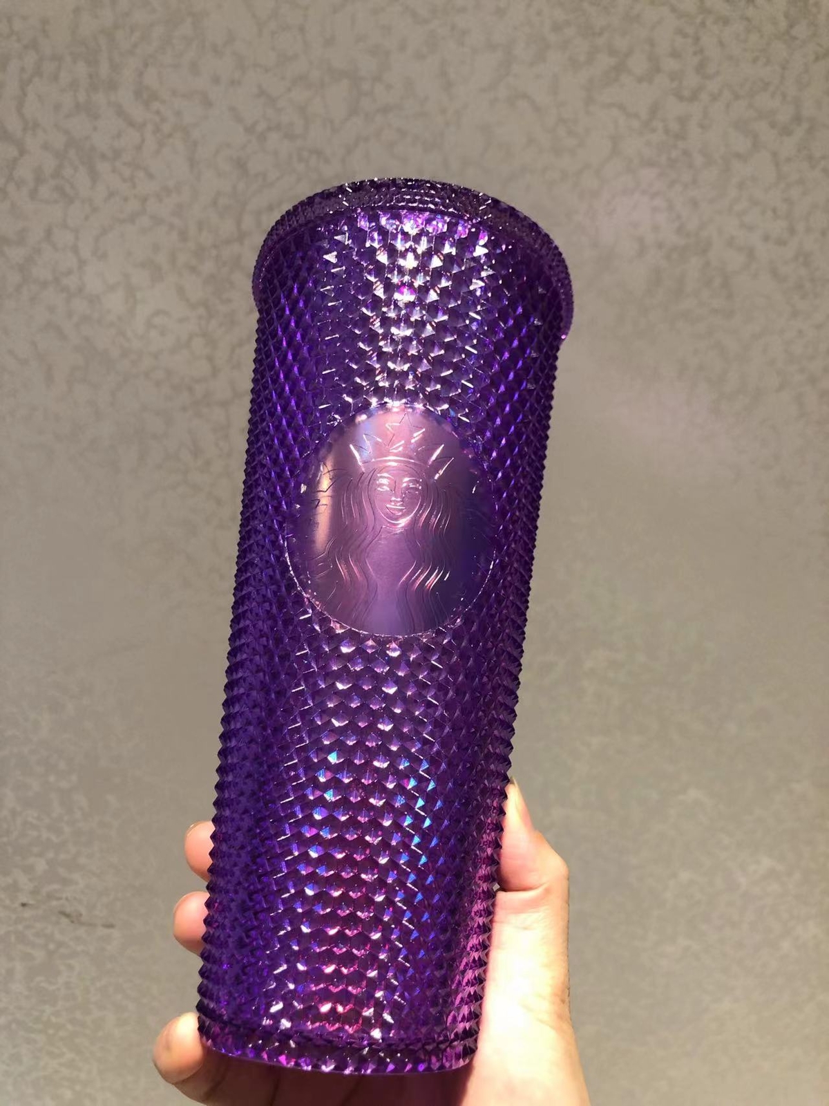 starbucks 2022 purple oil slick 24oz studded cup tumbler