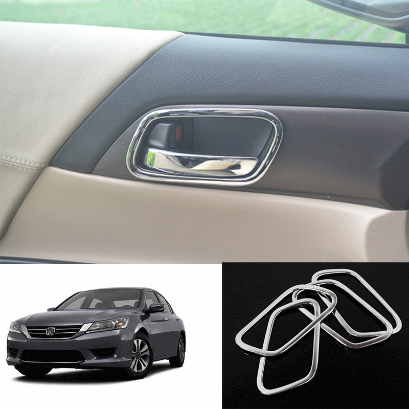 For Honda Accord 9th 2013-2017 ABS Chrome Inner Door Handle Frame Cover Trim new