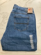 Mission Ridge 34x30 Rugged Denim Workwear Mens Light Blue Jeans Straight Leg