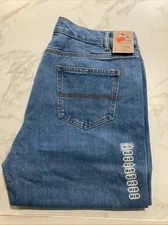 Mission Ridge 34x30 Rugged Denim Workwear Mens Light Blue Jeans Straight Leg