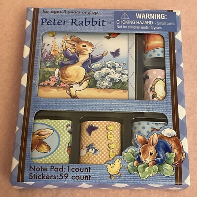 Peter Rabbit Mini Note Pad and Stickers in Box