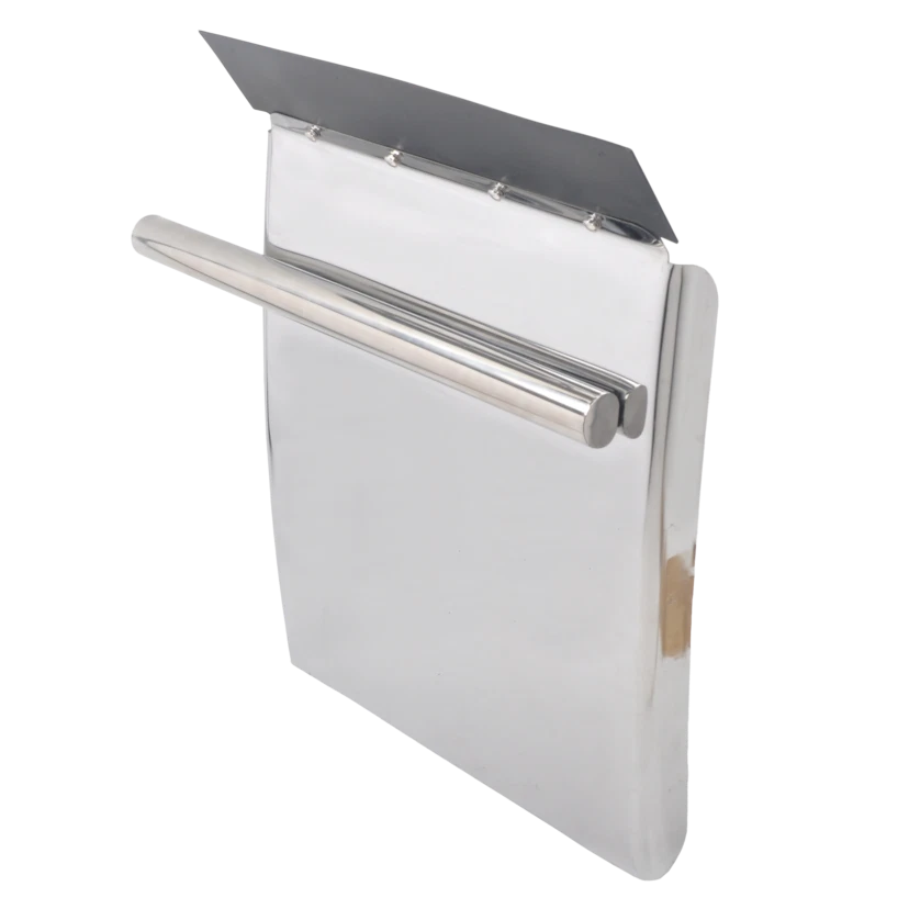 Cuarto de guardabarros de acero inoxidable 24"x27" para semirremolque Freightliner Foto 2 de 4