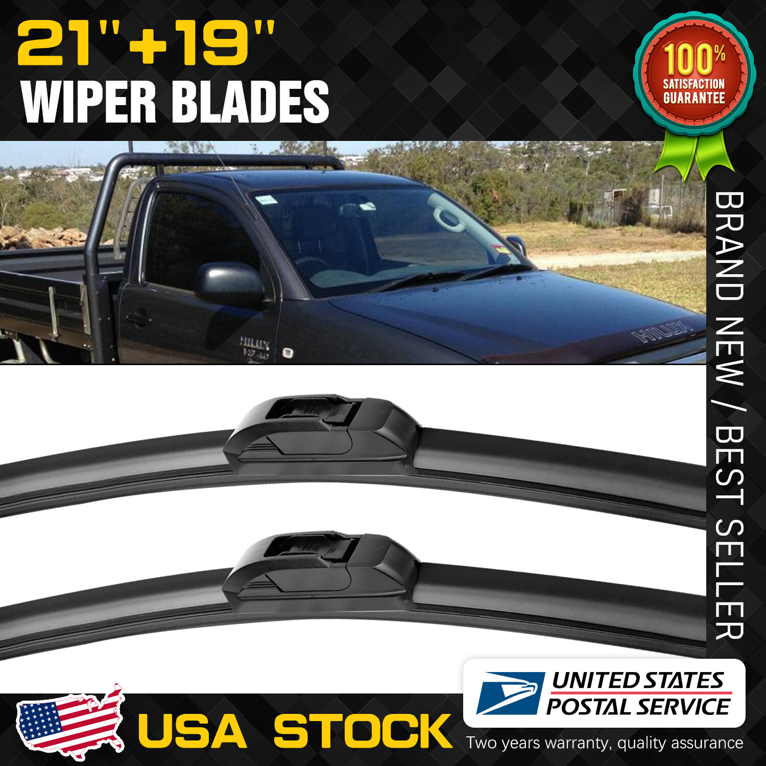 East Forest 21 + 19 inch wiper blades last up to 1 million swipes