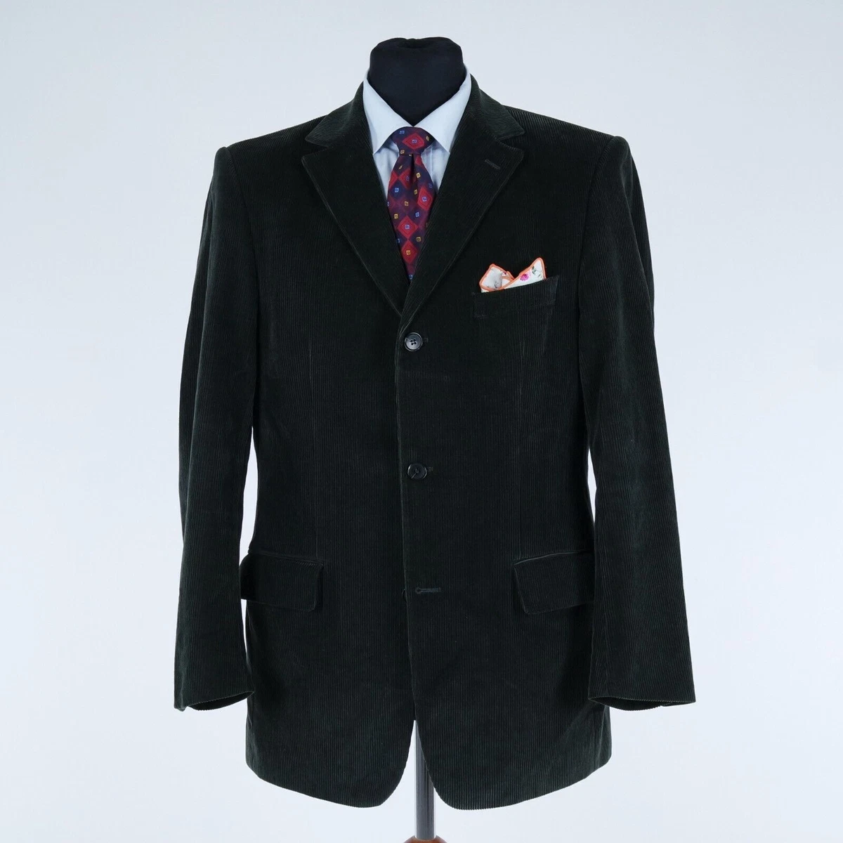 Corduroy Sport Coat 40R US Size DANIEL HECHTER Dark Grey Blazer