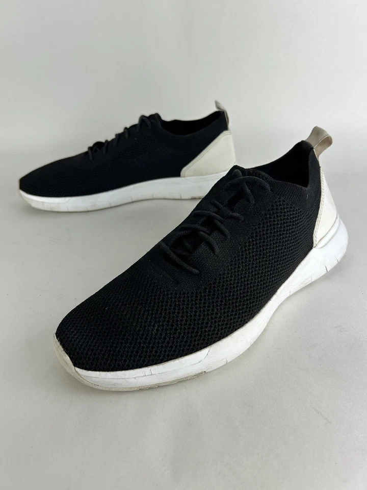 Zapatillas deportivas Fitflop para hombre Flexknit V44-001 con cordones bajas negras talla EE. UU. 11 Foto 4 de 4