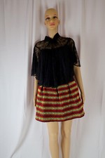 African Print Mini Skirt -Red,Green  Yellow. Avail in US Size 6,8,10  12.
