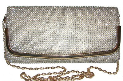 LULU TOWNSEND Gold Sparkling handbag purse clutch NWT 