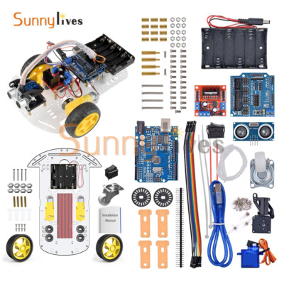 Avoidance Tracking Smart Robot Car Chassis Kit Ultrasonic DIY Module Kits