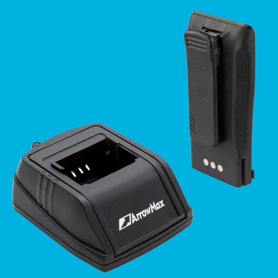 Replacement Radio Battery with Single Unit Charger for Motorola CP200D CP340