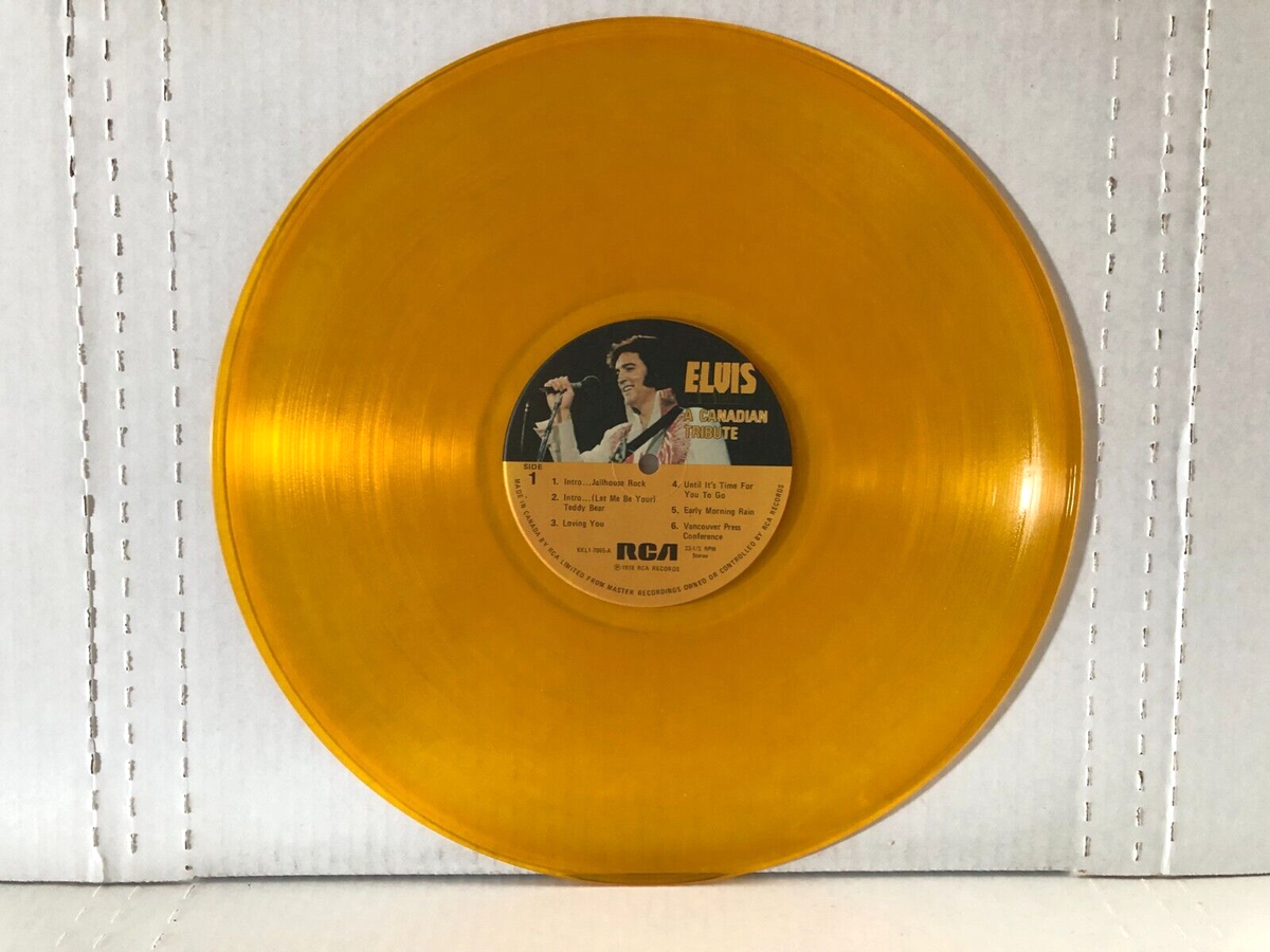 Elvis Presley A CANADIAN TRIBUTE 1978 RCA Yellow Vinyl Canada VG+/