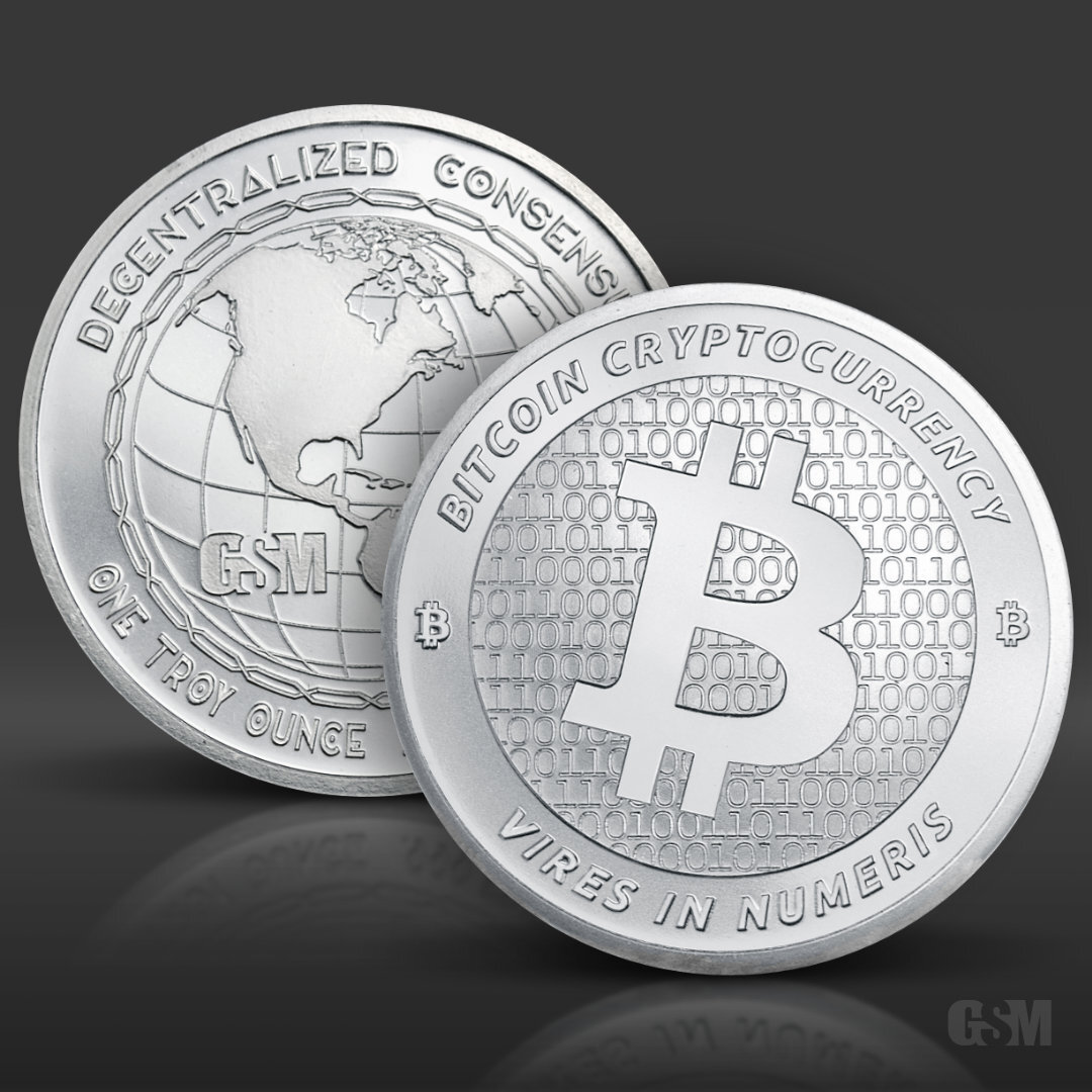 1 oz Bitcoin Silver Round .999 fine Silver Bullion 1 Troy Ounce | eBay