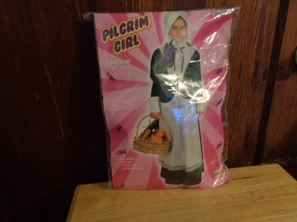 NUEVO EN PAQUETE DISFRAZ NIÑA PEREGRINA PARA NIÑO MEDIANO 8 T0 INCLUYE DELANTAL VESTIDO CAPÓ 8 Foto 2 de 4