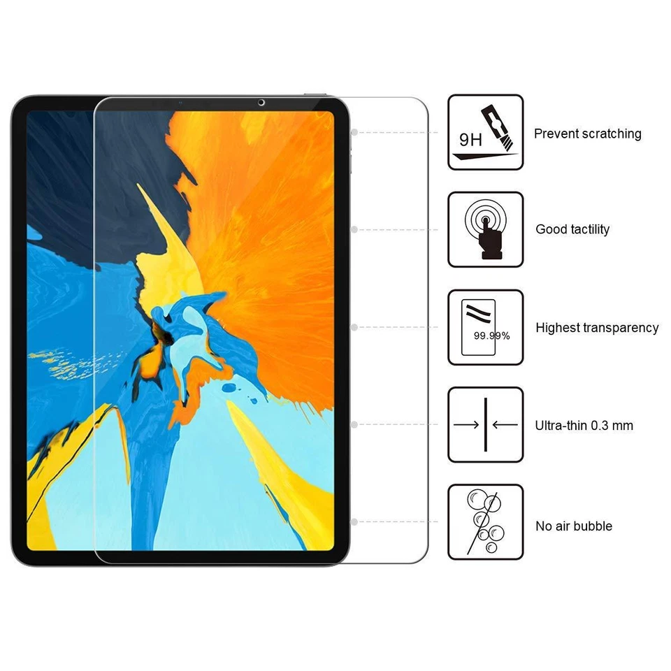 2X For iPad Pro 13 12.9 11" inch 4th 5th 6th Gen Tempered Glass Screen Protector - image 3 of 4