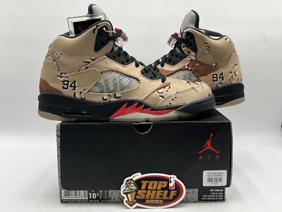 New DS Air Jordan 5 Supreme Desert Camo 2015 Size 10.5 Rare Retro