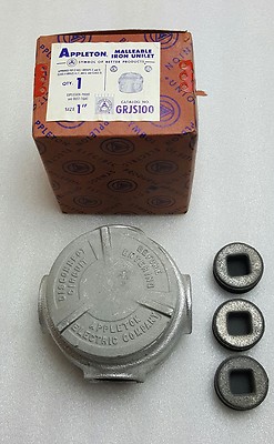 APPLETON ELECTRIC GRJS100 Conduit Outlet Box,HazLoc,XAT,1 Hub,Iron