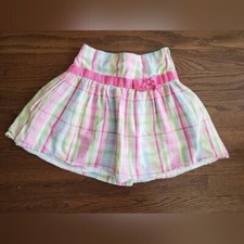 GYMBOREE OUTLET Girls 5 Pink Green plaid Easter skirt