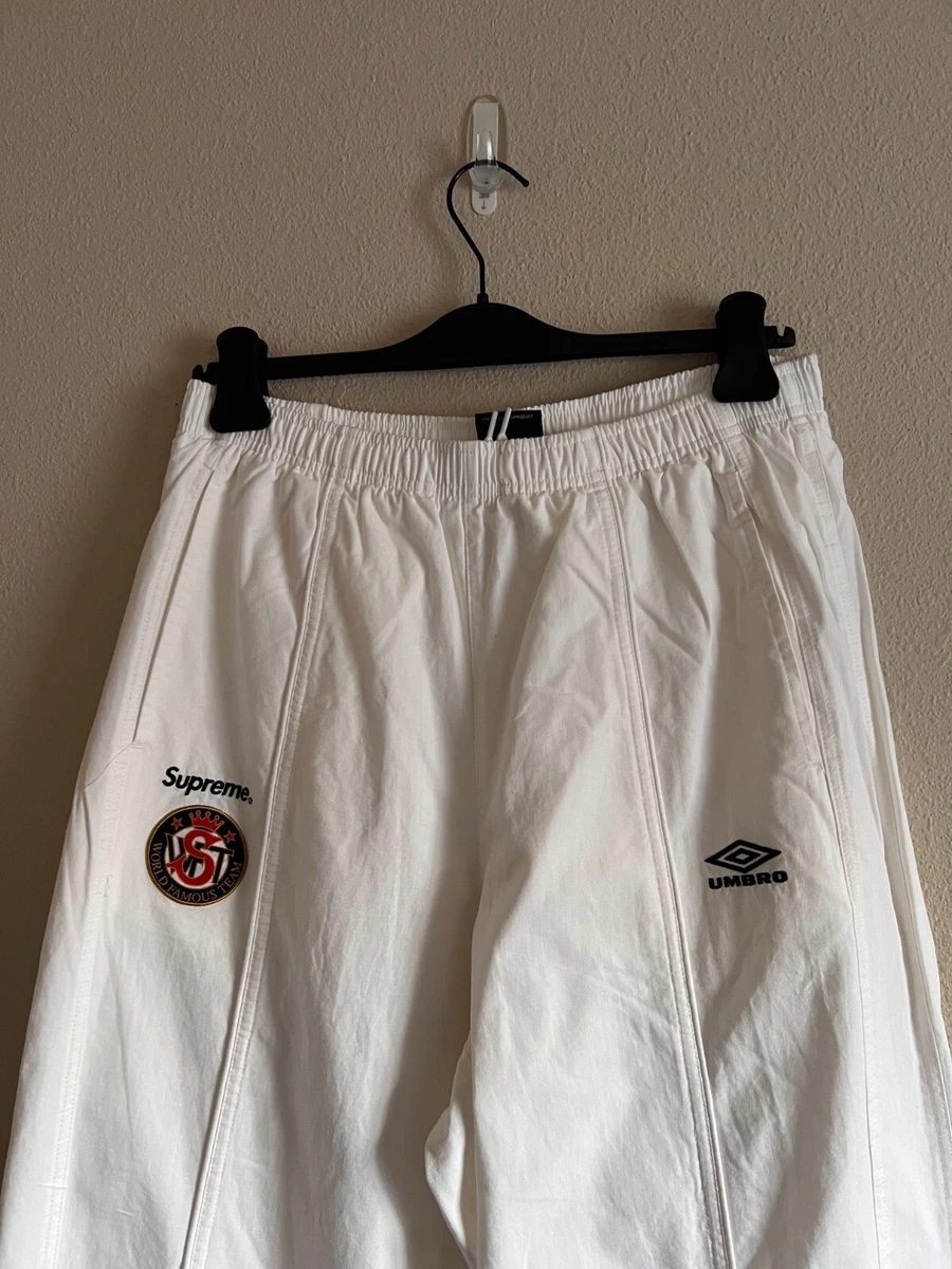 Supreme Umbro Cotton Ripstop Track Pants Size Medium White NEW