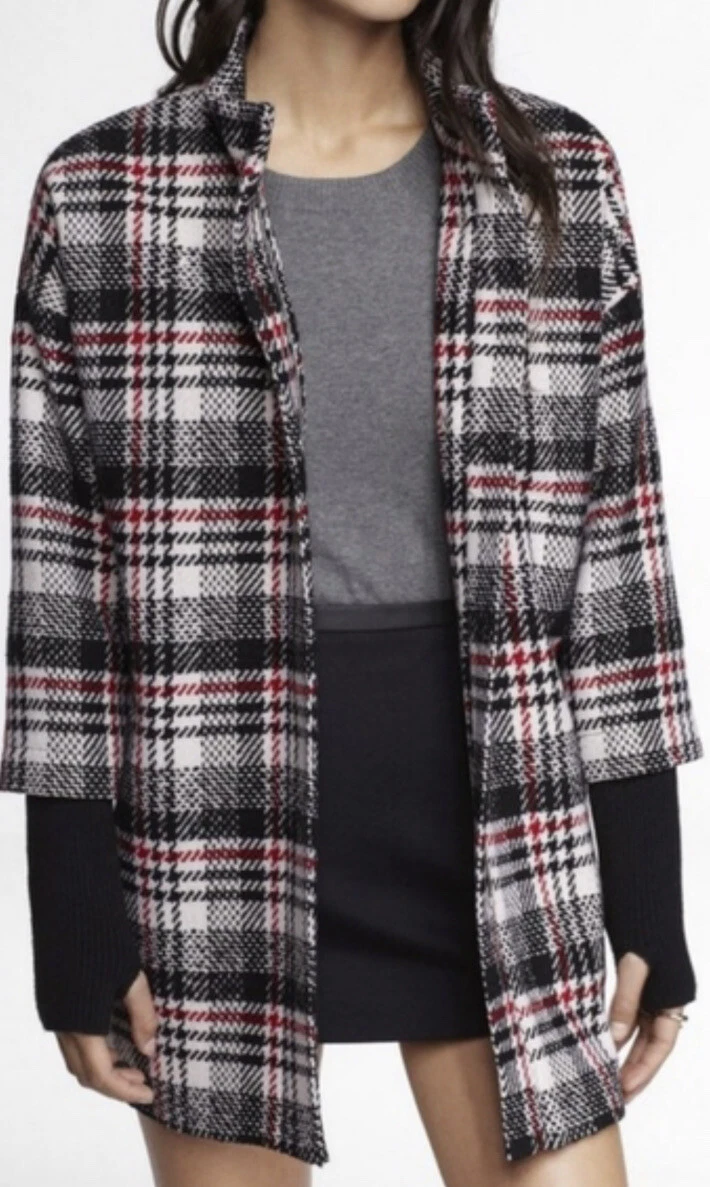 Express plaid coat sale