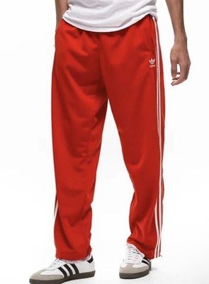 Size M adidas Track Pants Original Firebird Men s IJ7057 Red/White Zip Pockets