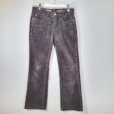 Pilcro Anthropologie Womens Corduroy Straight Leg Pants Size 25 Gray Minimalist