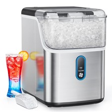 Nugget Ice Maker Countertop, HOMEZAY Pebble with Soft Chewable...