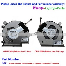 New For ASUS Zenbook Duo UX8406C UX8406CA UX8406M UX8406MA CPU GPU Cooling Fan