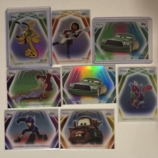 2026 Disney Neon Lot of 7 Numbered Cards- Pluto, Miguel, Megara, Chick Hicks