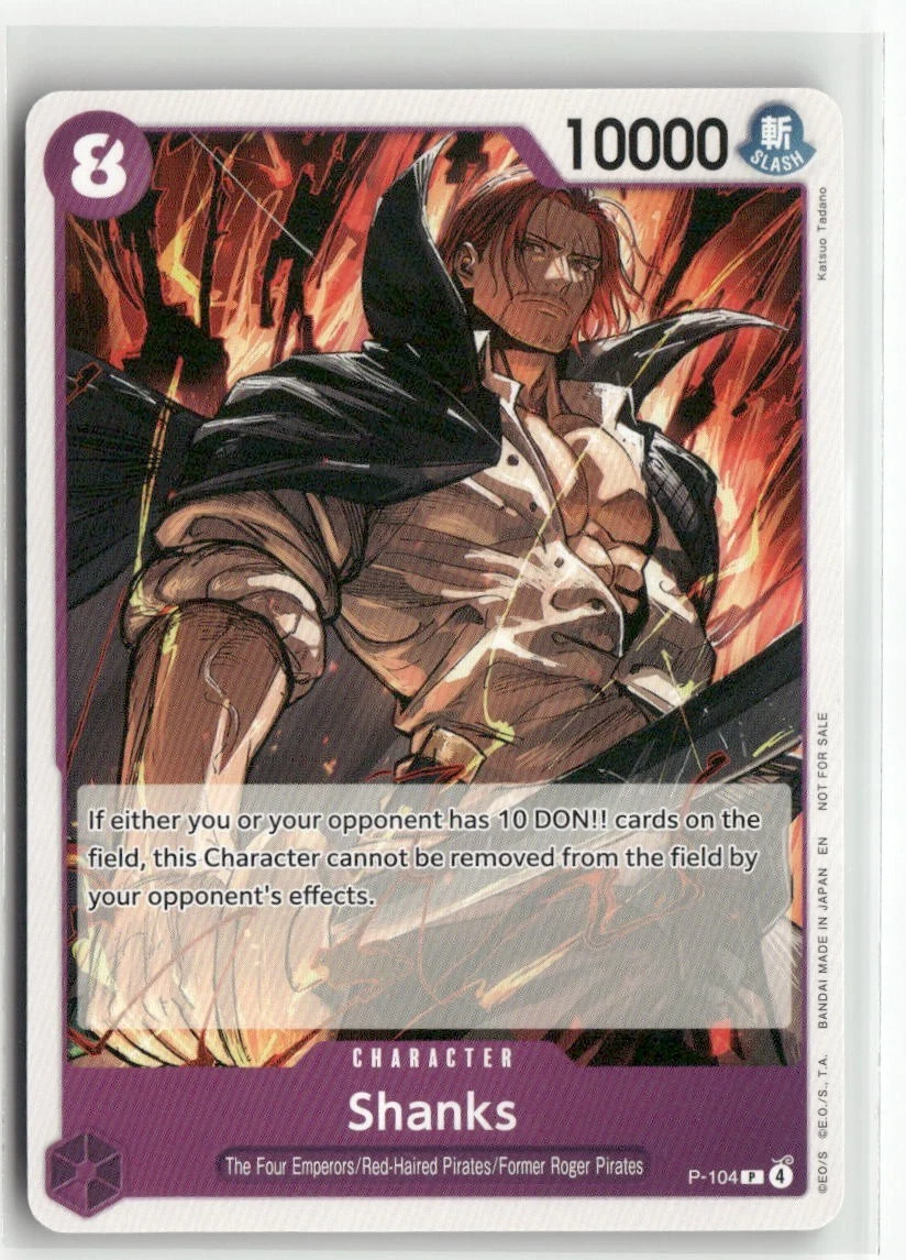 Shanks P-104 One Piece Promotion Cards for sale | eBay