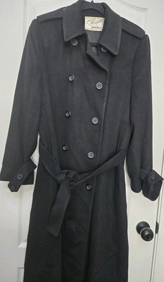 Fleurette (For Neiman Marcus) Black  Camel Hair Double Breasted Coat Size 10 