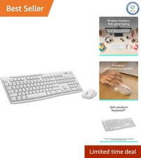 Compact MK270 Wireless Keyboard  Mouse - Long Battery Life  Multimedia Keys