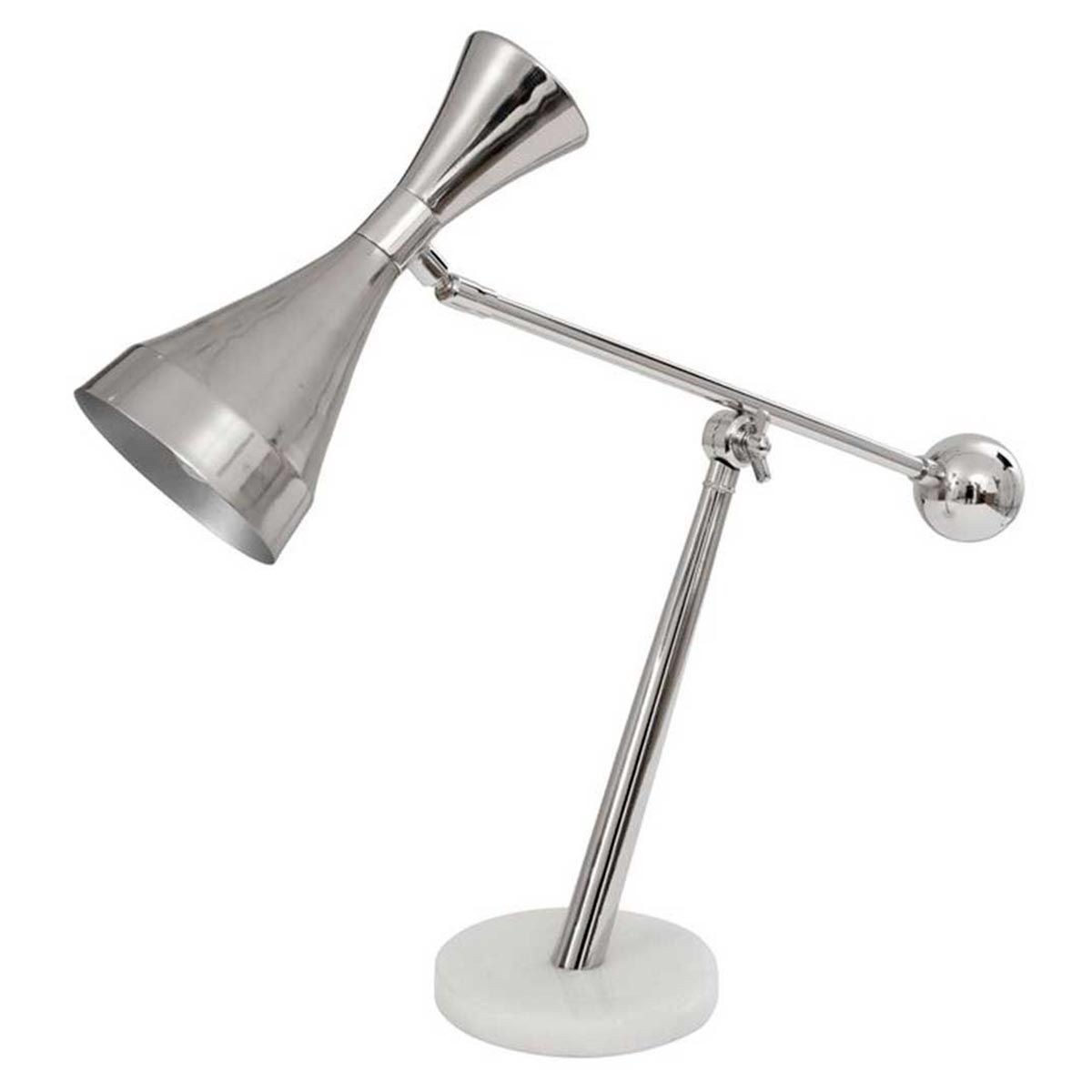 Lampe à poser design Adiba 65cm argent pour grand salon moderne