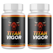 Titan Vigor for Male Energy & Vitality Advanced Formula - 2 Bottles Official