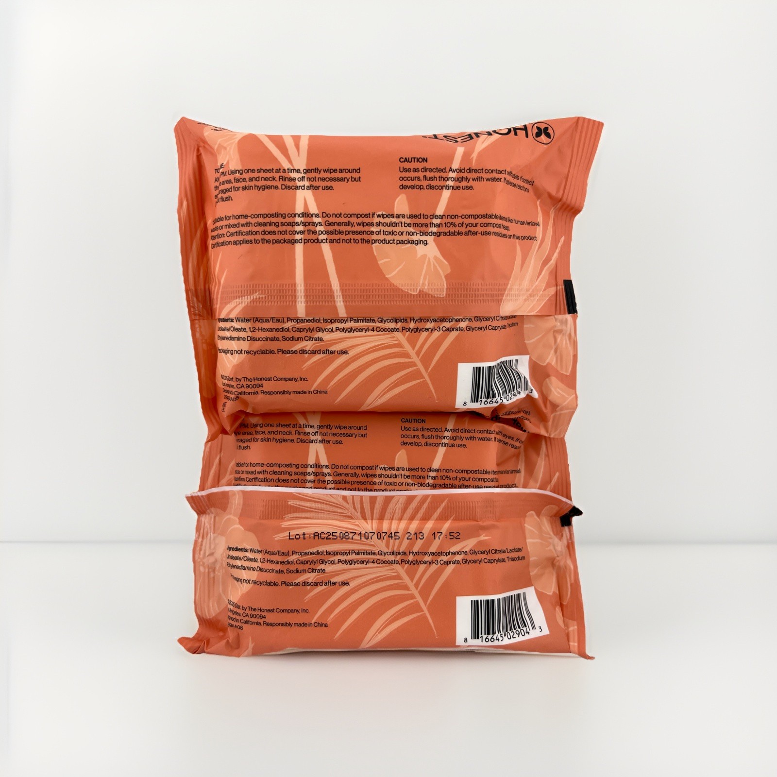 Honest Fragrance-Free Cleansing Makeup Remover Facial Wipes 30ct, 2pk = 60 wipes