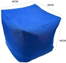 Waterproof Bean Bag Cube Footstool Water Resistan Ottoman Pouffe Indoor Outdoor