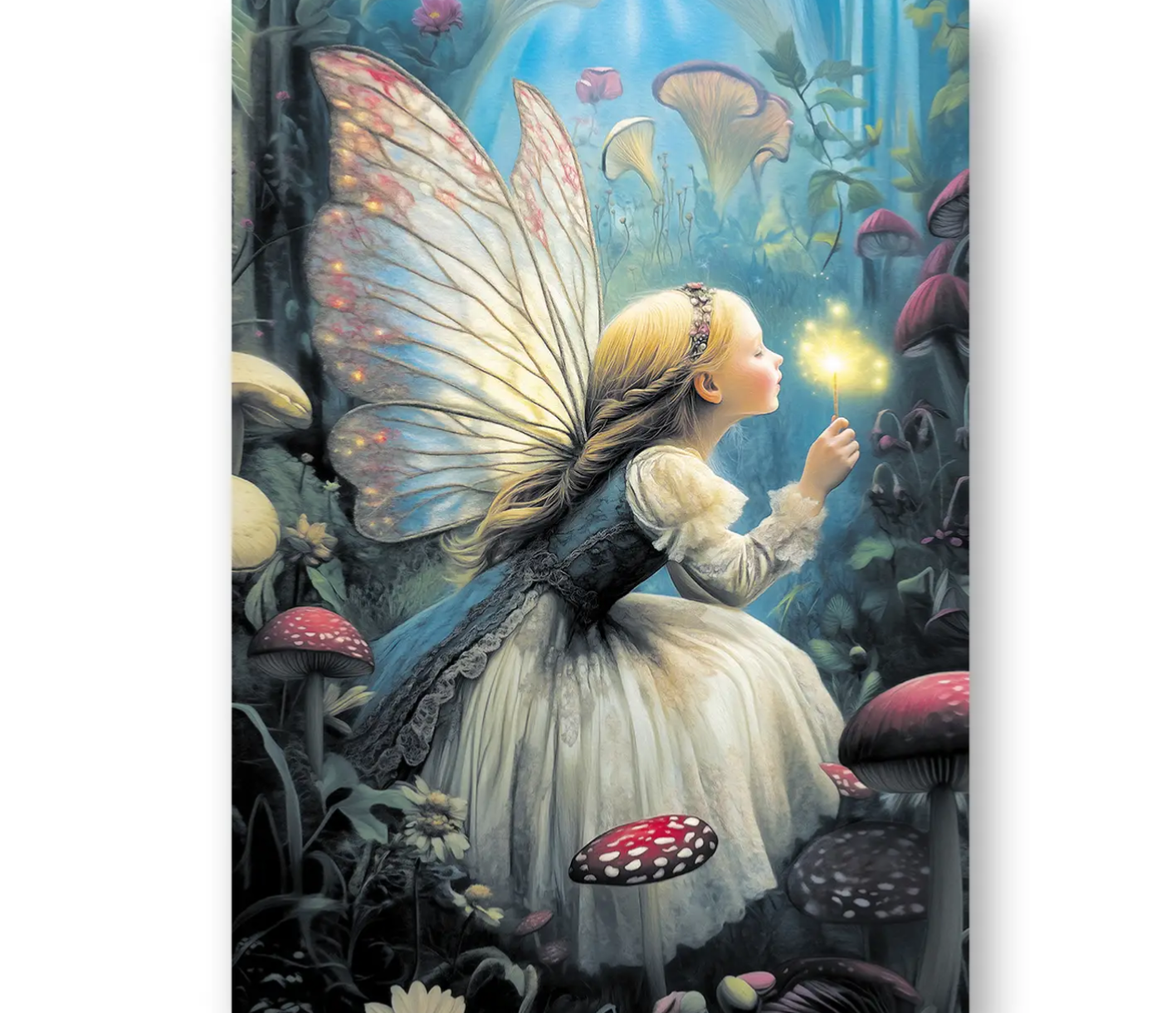Daisy Dazzledust Fairy Art Blank Greeting Birthday Card Toadstool Fungi Fairies