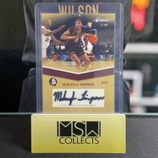2024-25 ONIT Athlete Florida St WBB #S-5 Makayla Timpson Signature Series Auto