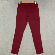 prAna Meme Pants Women's 6 Burgundy Low Rise Stretch Nylon Trail Hiking Cargo