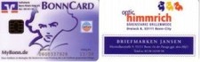 Bonus card BonnCard, Beethoven, MyBonn.de, valid until 12/06