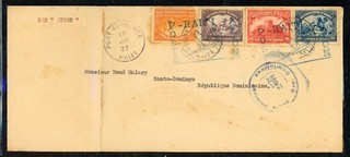 HAITI Early Aerophilately: LOT #11 1927 JUL WIAE PORT AU PRINCE STO DOMINGO $$