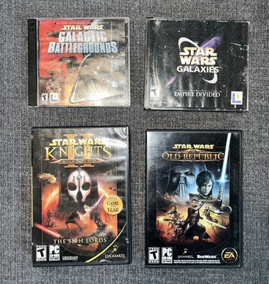 Star Wards Video Game Lot of 4 PC Games Untested COMPLETE