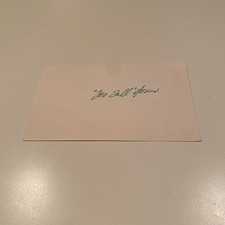 ED “TOO TALL” JONES Signed Dallas Cowboys Autograph Auto 3x5 paper in person