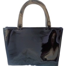 Vintage 90s Neiman Marcus Black Patent Leathe...