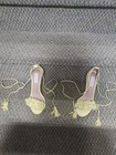 STEVE MADDEN SASSEY 10 LEATHER YELLOW TIE UP ANKLE HEELS — photo 2