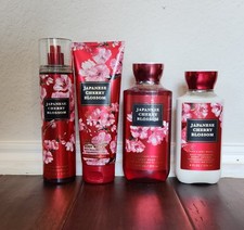Bath Body Works Japanese Cherry Blossom Cream, Shower Gel, Mist, Lotion 4pc set