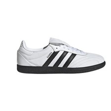 Adidas Samba Classic Cloud White Black patent Leather Soccer Sneakers Women US 8