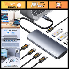 10Gbps USB C Hub with 4K 60Hz Video, 100W PD Charging, Multiport Adapter for Typ