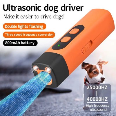 Ultrasonic Dog Bark Deterrent Trainer Rechargeable Stop Barking Pet Device