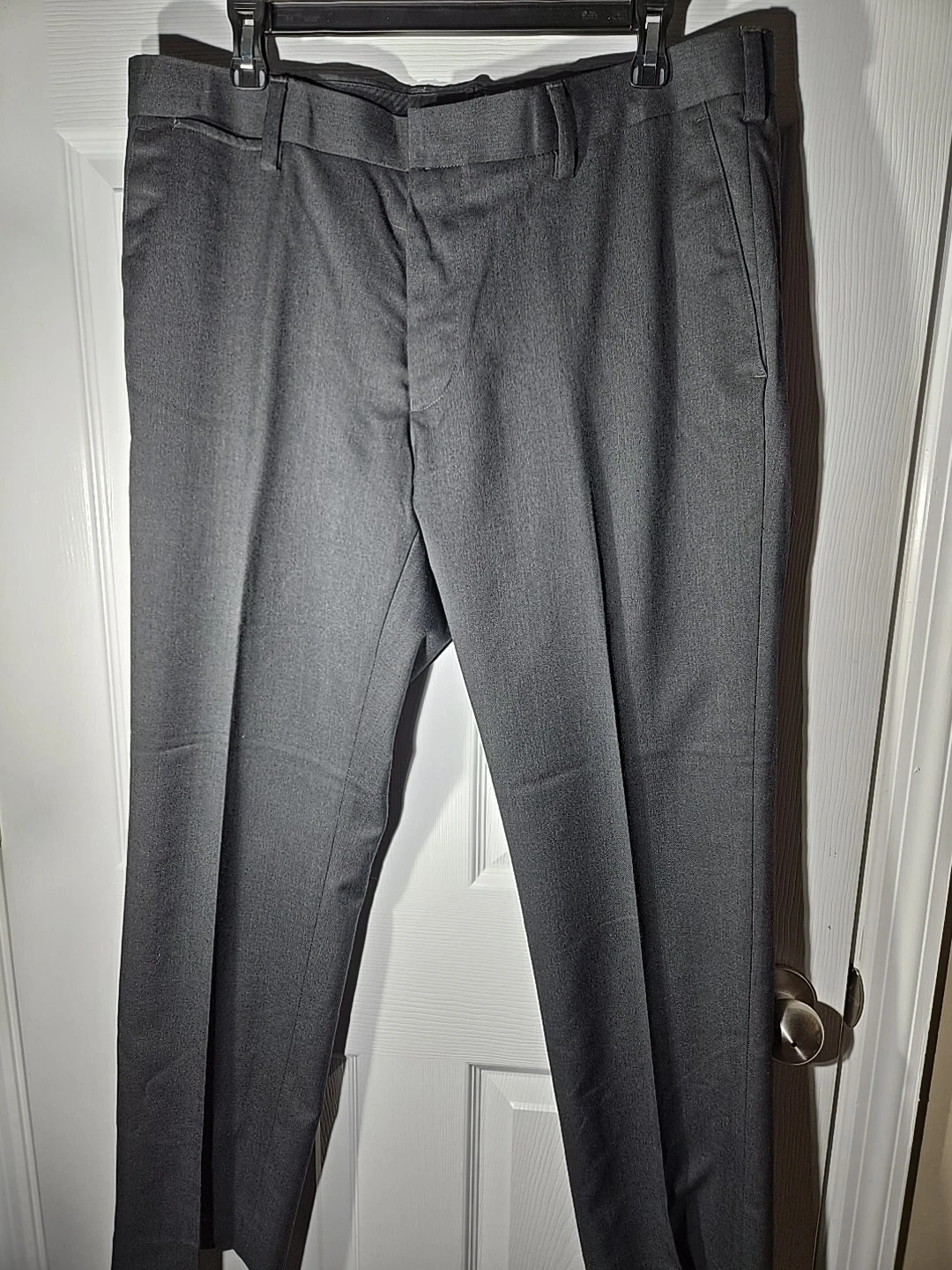 Louis Raphael Mens Sz 36x30 Dark Gray Washable Wool Blend Dress Pants